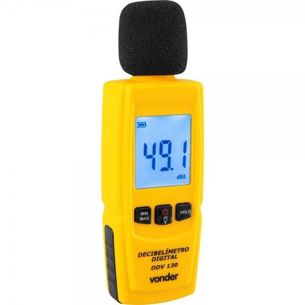 Decibelímetro Digital a Pilha Faixa 30 dB ~ 130 dB DDV130 Vonder