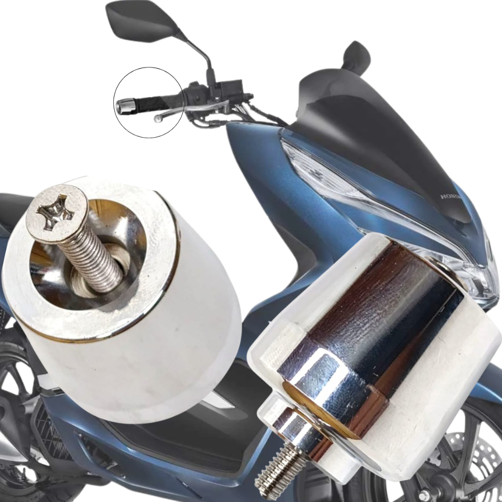 Par de Peso Pezinho de Guidão Cromado PCX 150 160 Titan