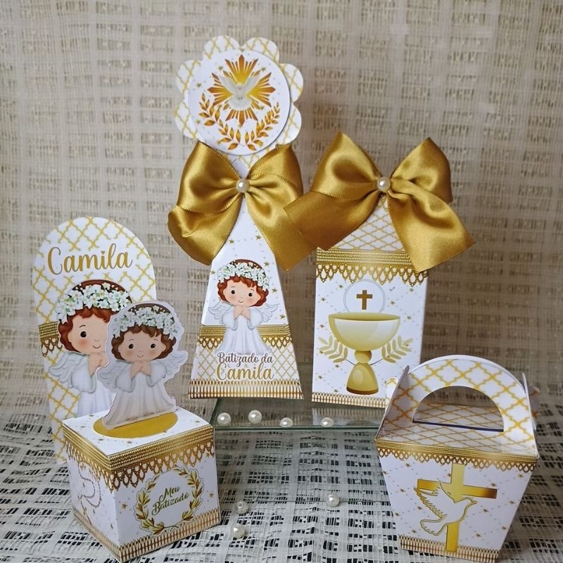 kit personalizados tema batizado menina/kit personalizados pra festa/ caixinhas personalizadas/lembrancinhas.