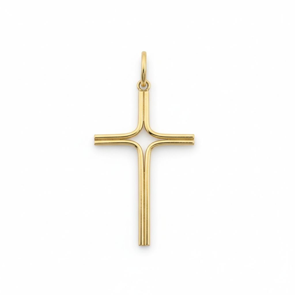 Pingente De Colar Elegance Top Pingente Cruz Minimalista Crucifixo Religioso De Moeda Antiga