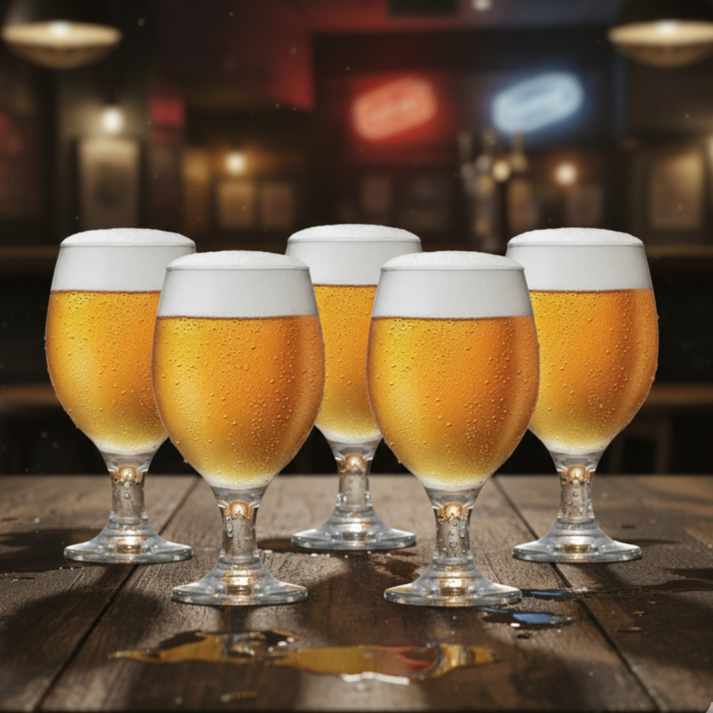 Taças Para Cerveja Roma, Jogo de Taças Pequenas P Para Chopp e Cerveja 6 Peças, 310ml - Ruvolo em Oferta na Shopee