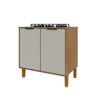 Balcão Para Cooktop Toronto 0,80 Com 2 Portas Armário De Cozinha Ou Microondas - Várias Cores