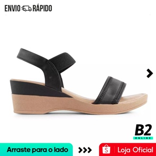 Sandália Usaflex Salto Anabela Feminina Original Com Nota Fiscal e Garantia em Oferta na Shopee