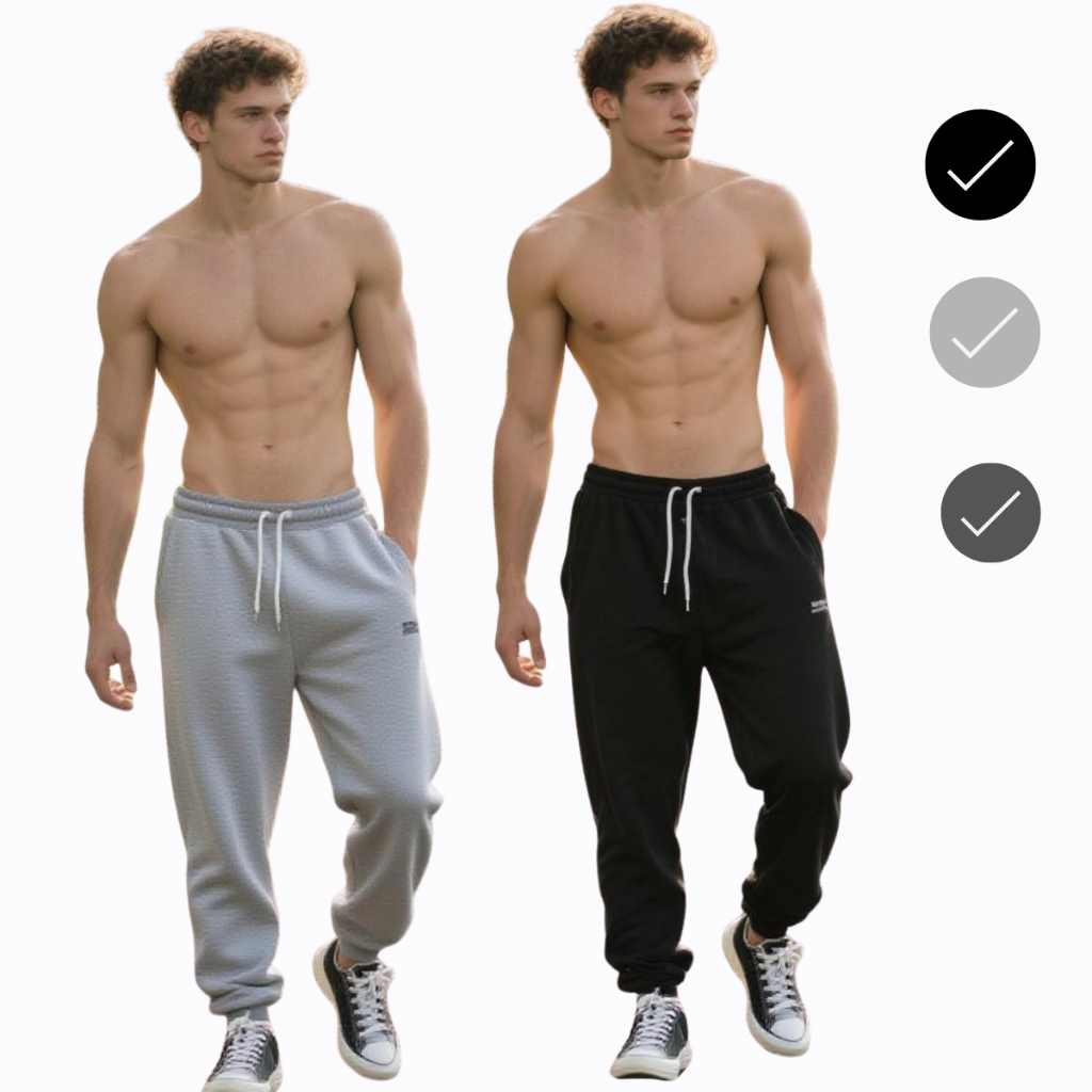 Kit 2 Calças De Moletom Peluciado Masculino Estilo Jogger em Oferta na Shopee