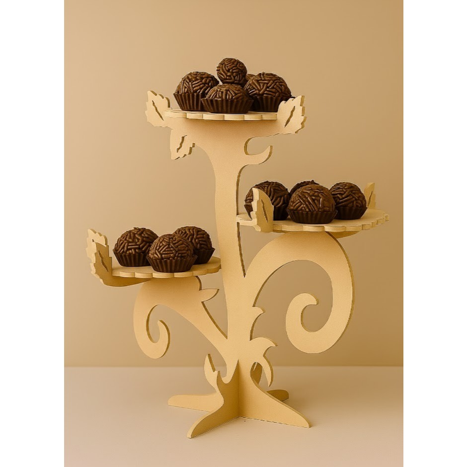 Suporte de Doces para Festas - Bandejas em Mdf Cru 6mm – Design Provençal