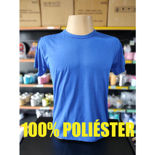Camisa Azul Royal Malha 100% Poliéster Sublimação Adulto e Infantil LISA SEM ESTAMPA