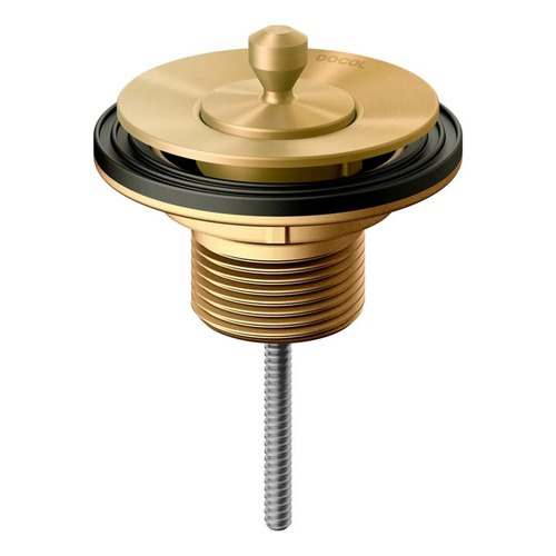 Válvula Saída D'agua Universal Lavatório Tampa Metálica Ouro Escovado Docol em Oferta na Shopee