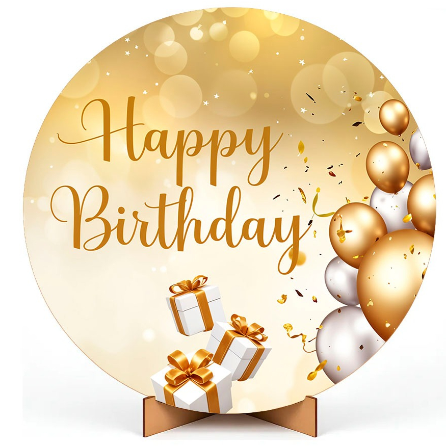 Capa Painel Festa Happy Birthday Cenário Encantador Aniversário 50x50cm em Oferta na Shopee