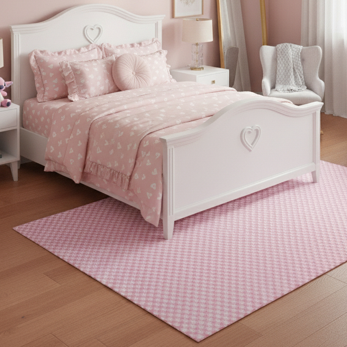 Tapete Infantil Grande antiderrapante 1,40 m X 2,00 m, Quadrados Azul/Rosa 100% Algodão em Oferta na Shopee