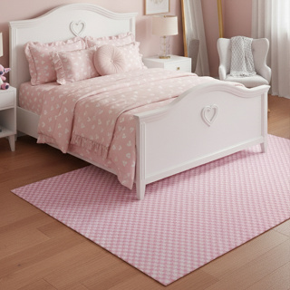 Tapete Infantil Grande antiderrapante 1,40 m X 2,00 m, Quadrados Azul/Rosa 100% Algodão em Oferta na Shopee