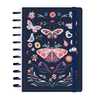 Caderno Iscool Disc Inteligente 140 Folhas Butterfly Marinho e Rosa M+ G+ em Oferta na Shopee
