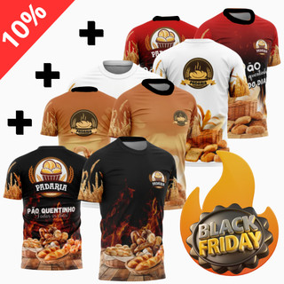 Kit 2 Camisetas PADARIA  Panificadora Uniforme Padaria Dry Fit Profissional
