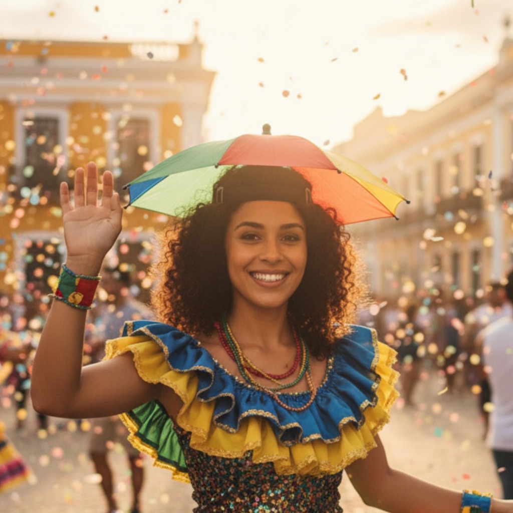 Mini Sombrinha Frevo De Cabeça Colorida Dança Carnaval Festa em Oferta na Shopee