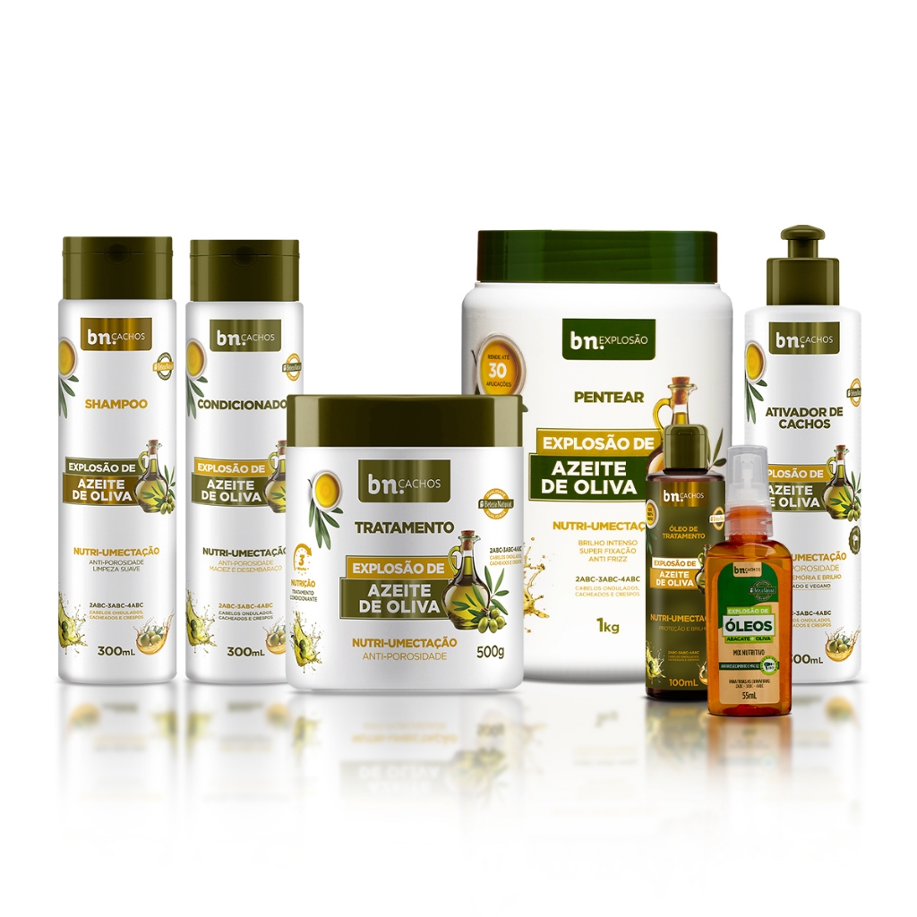 Kit Linha Completa Explosão de Azeite de Oliva bn.Cachos em Oferta na Shopee