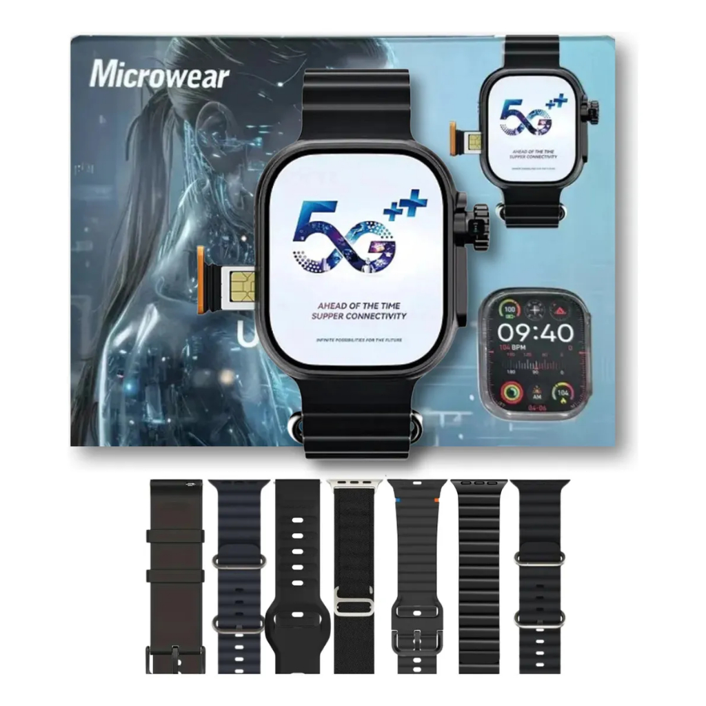 Relógio Inteligente Smartwatch Ultra AI 3 Microwear 5G AMOLED Com Chip NFC ChatGPT Camera Wifi 16GB
