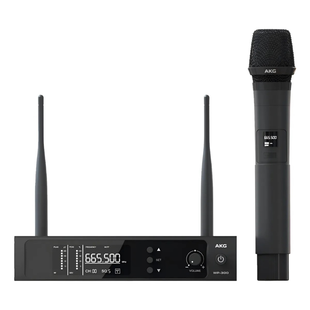 Microfone Sem Fio Akg WP300 Bastão Cardioide 1 Mic Preto Profissional WP 300 em Oferta na Shopee