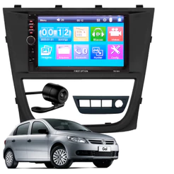Kit Central Multimidia Mp5 Gol Voyage Saveiro G5 2008 2009 2010 2011 2012 Bluetooth + Moldura
