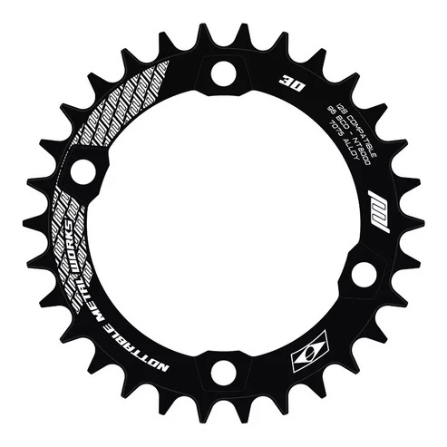 Coroa Nottable Narrow Wide BCD 96 assimétrico 4 furos para Shimano MTB