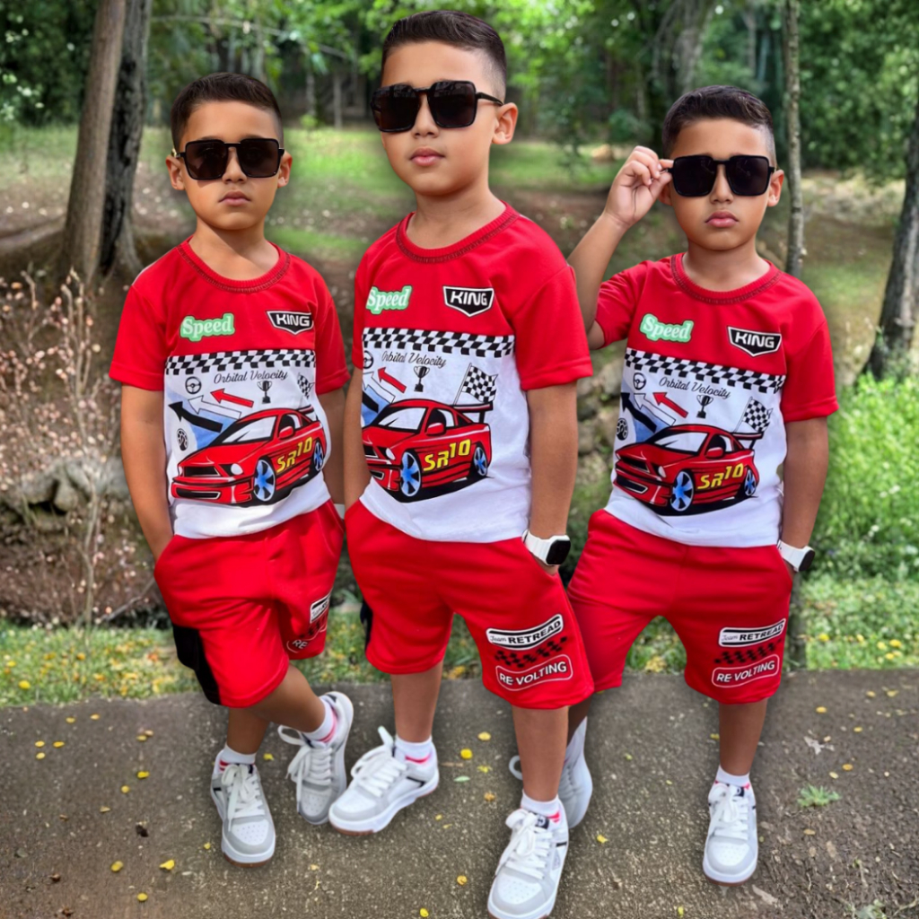Conjunto Infantil Masculino dos Carros McQueen Temático Blogueirinho 4 6 8 10 Anos