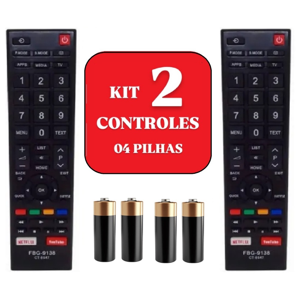 Controle Remoto Compatível Tv Smart Semp Toshiba CT-8547 9138
