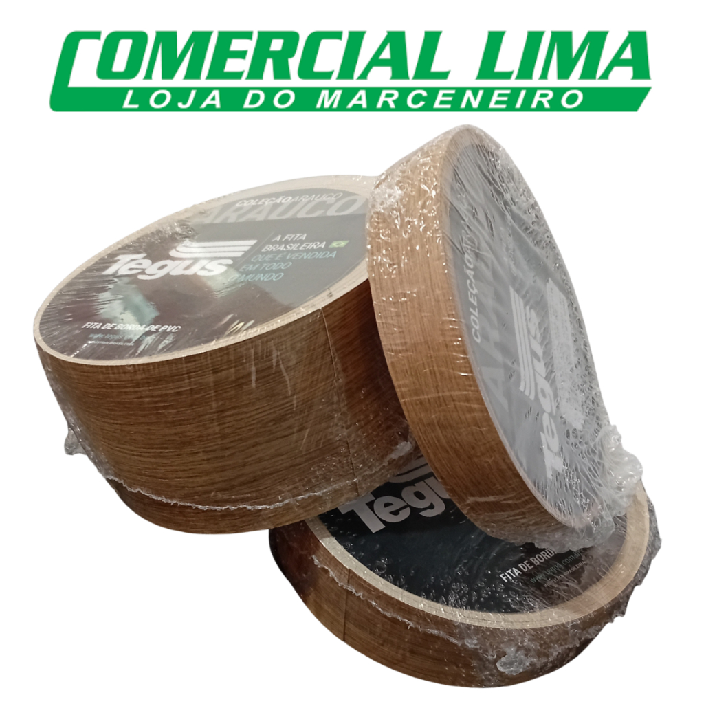 Fita de Borda Carvalho Poro 22 35 64 mm ( 20M )  para MDF Acabamento Móveis Planejado Cozinha PVC
