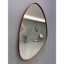 Espelho Decorativo 60cm x 40cm Couro Premium Home Estilo Sala Hall Quarto Design Moderno