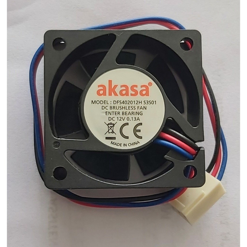 COOLER AKASA DFS402012H S3S01 40x40x20 3 FIOS COM CONECTOR