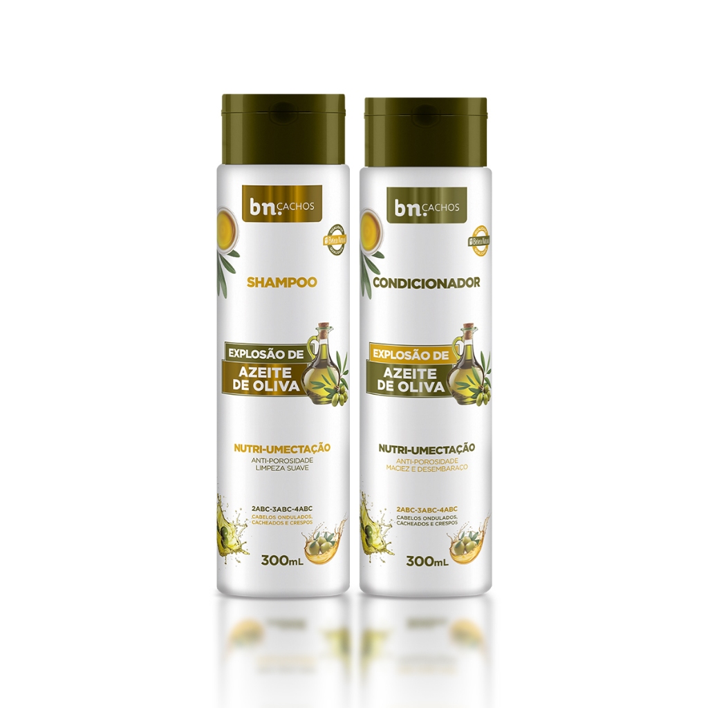 Kit Shampoo + Condicionador Explosão de Azeite de Oliva | bn.Cachos em Oferta na Shopee