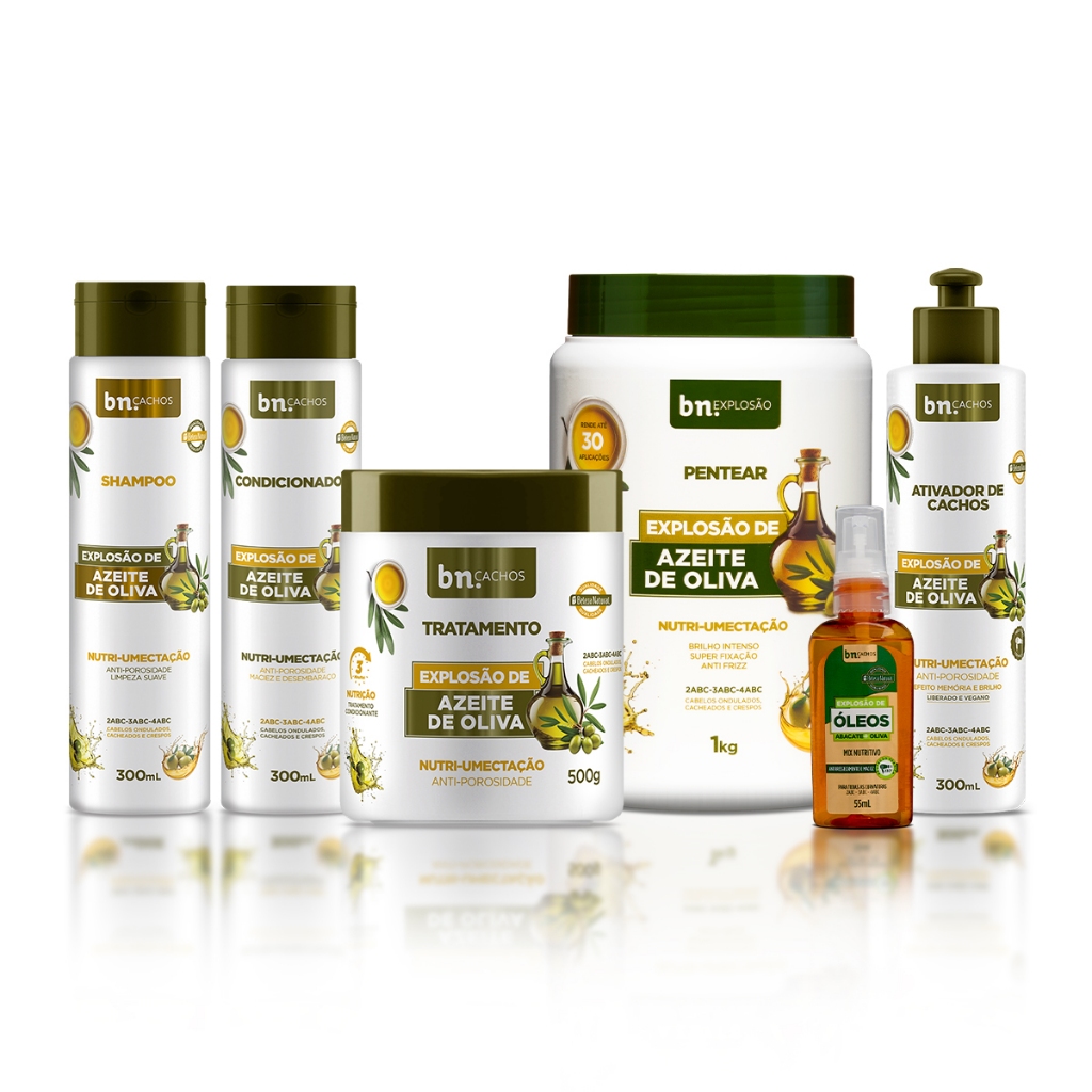 Kit Explosão de Azeite de Oliva + Óleo Abacate e Oliva | bn.Cachos em Oferta na Shopee