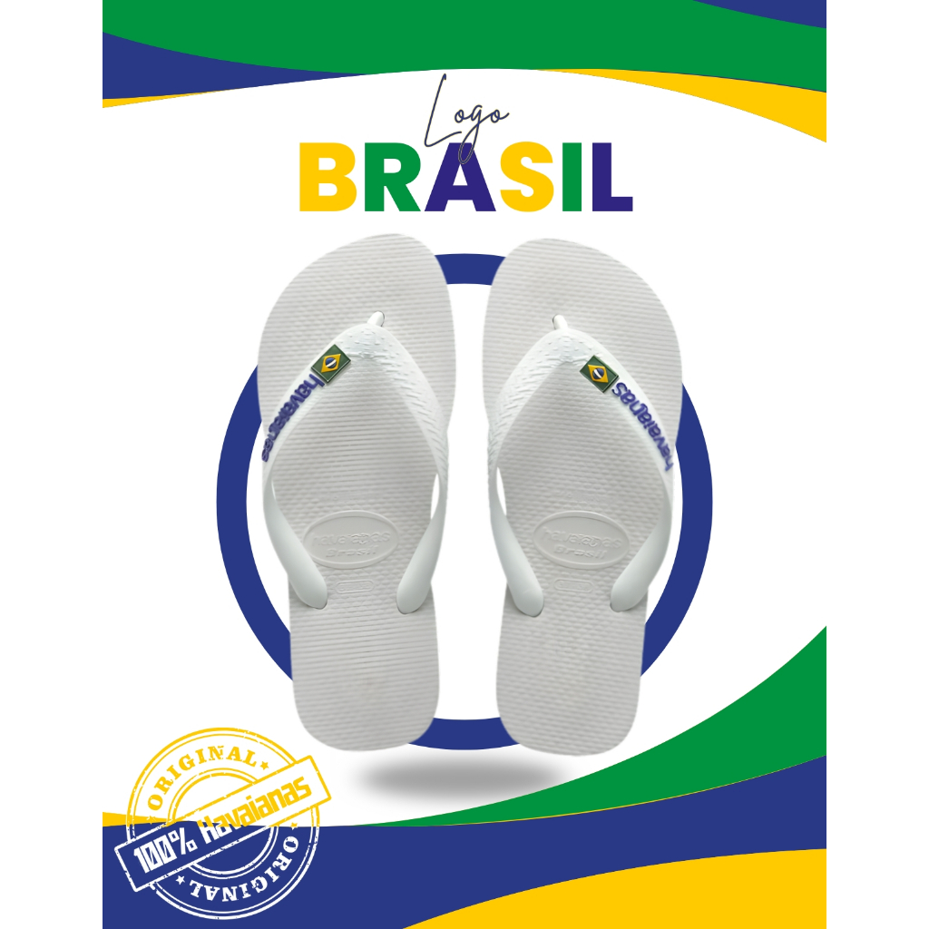Chinelos Havaianas Logo Brasil Original Legitima em Oferta na Shopee