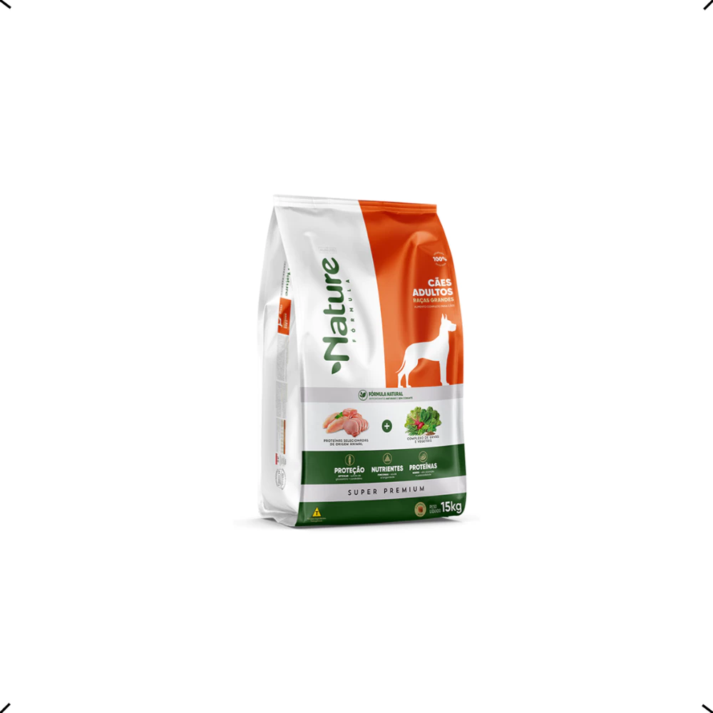 RAÇÃO NATURE FORMULA ADULTO RAÇA GRANDE 15KG