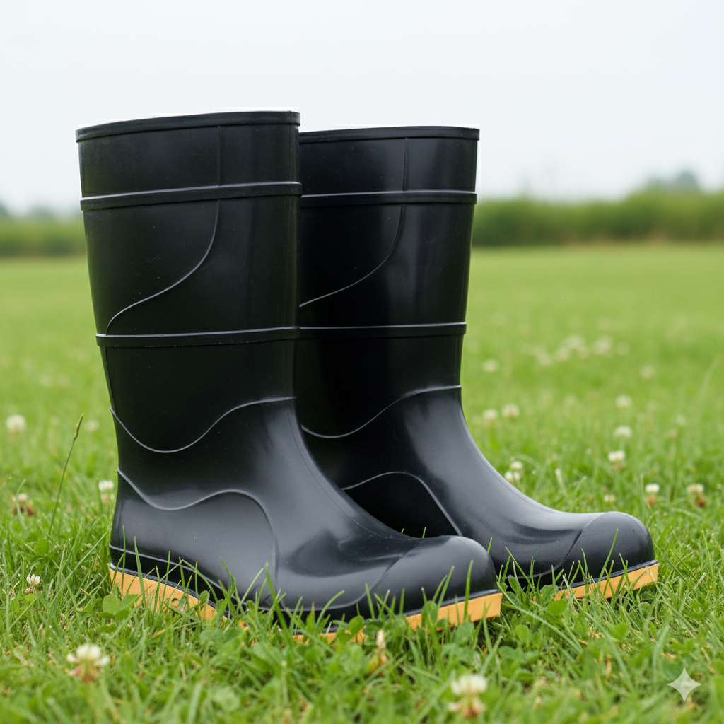 galocha unisex preta solado amarelo antiderrapante