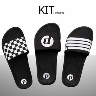 Kit 1,2 e 3 Pares Chinelo Slide Masculino Feminino Calce Fácil Macio em Oferta na Shopee