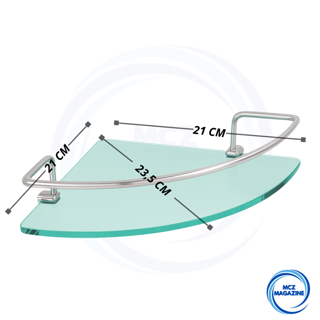 Kit 02 Porta Shampoo Suporte De Banheiro Shampoo Canto Vidro 6mm