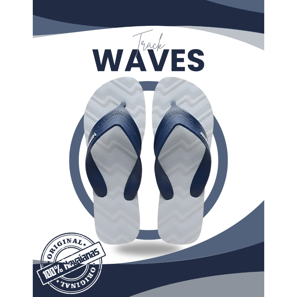 Chinelos Havaianas Legítima Conforto Sandália Track Waves