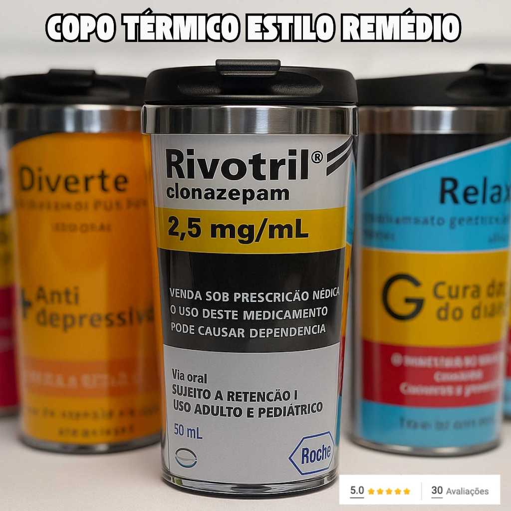Copo Térmico 473 ml 360° Color Personalizado Remédios – Inox Interno Quente e Frio em Oferta na Shopee