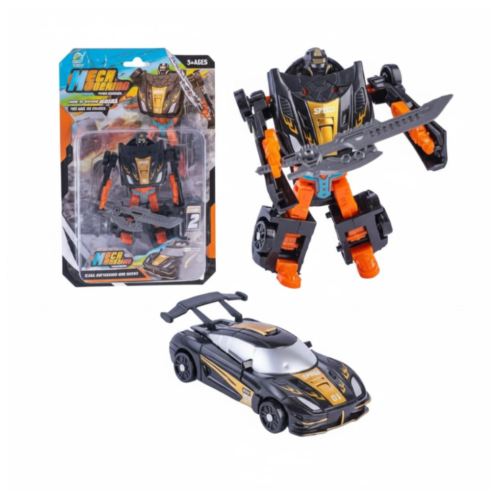 Robô Transforme Vira Carro Brinquedo Infantil Menino 2 Em 1