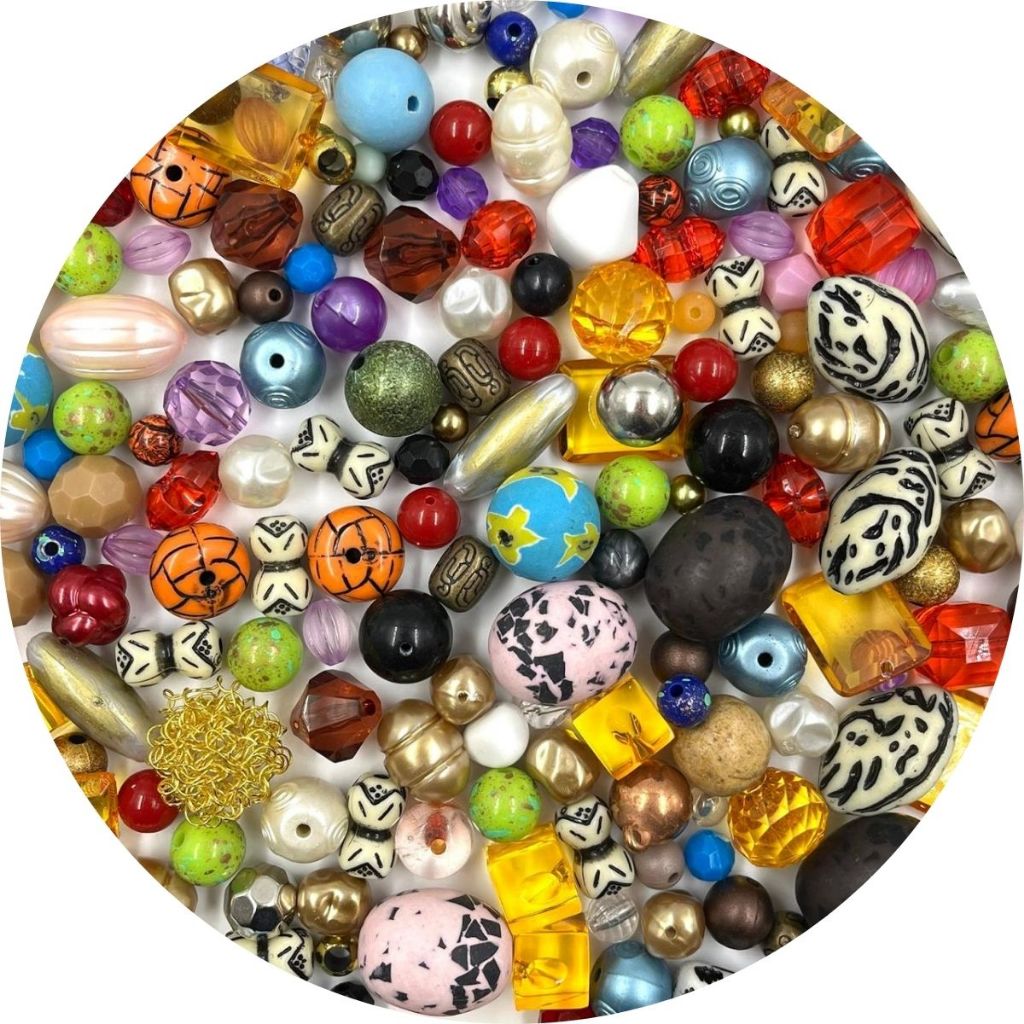 Miçanga Passante Colorido Tamanho Diversos 250g em Oferta na Shopee