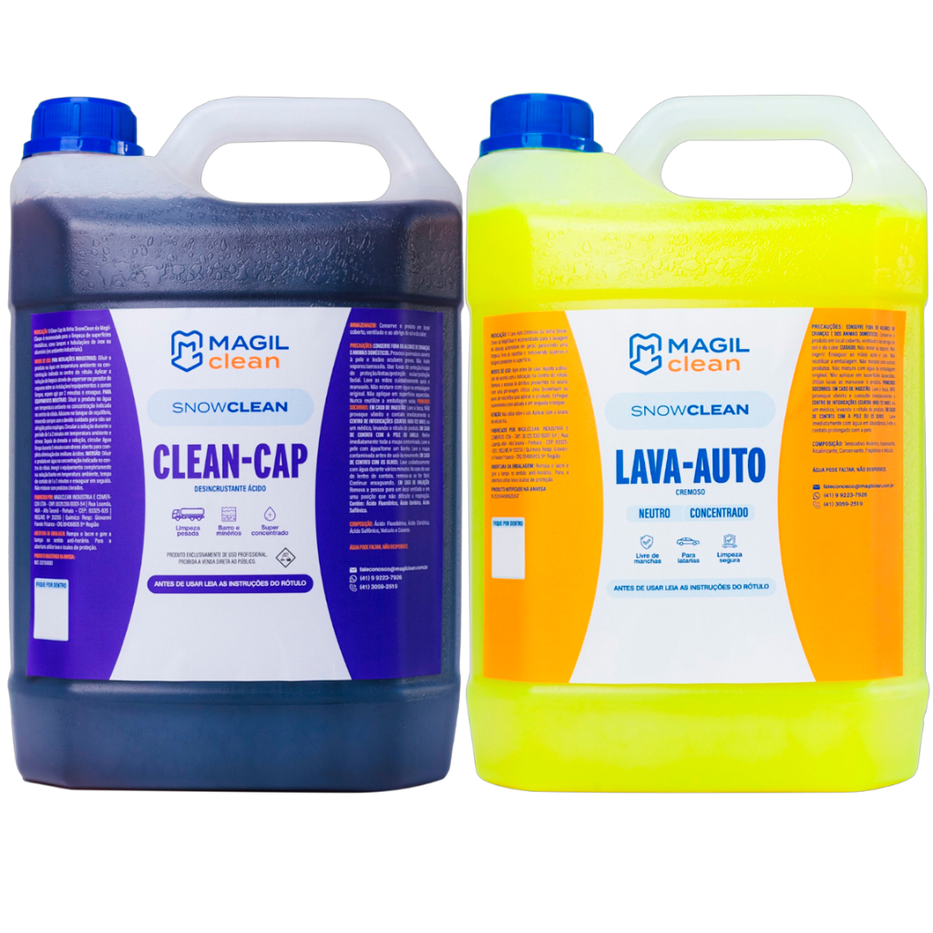 Kit Lava Rápido Shampoo Neutro 1:50 + Limpa Baú Ativado Intercap - 5 L