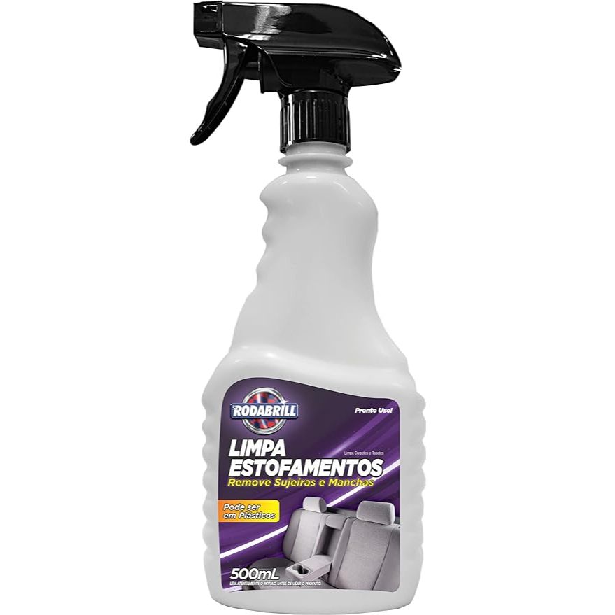 Promoção Rodabrill limpa estofamento carro, tapete, carpete, sofá, cadeira,  poltrona 500ml