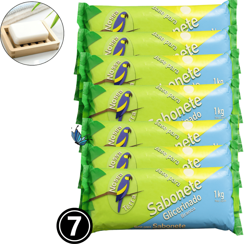 Kit Sabonete Base Facil Derretimento E Facil Modelagem - Kit com 7 Unidades em Oferta na Shopee