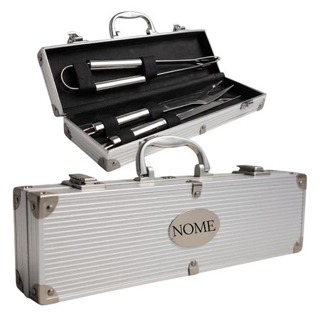 Kit Churrasco 3 Peças  Personalizado com nome em Oferta na Shopee