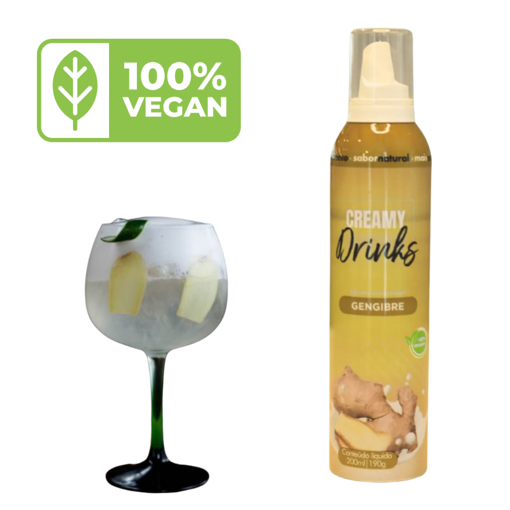 Espuma para Drinks Sabor Gengibre 200ml – Creamy Drinks em Oferta na Shopee