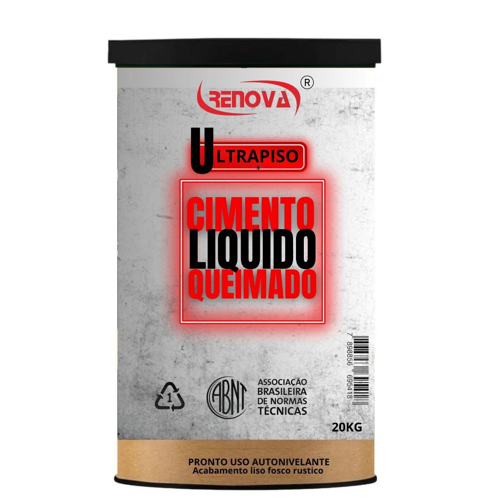 Cimento queimado liquido piso/ cor branco gelo kit 20kg RENOVA