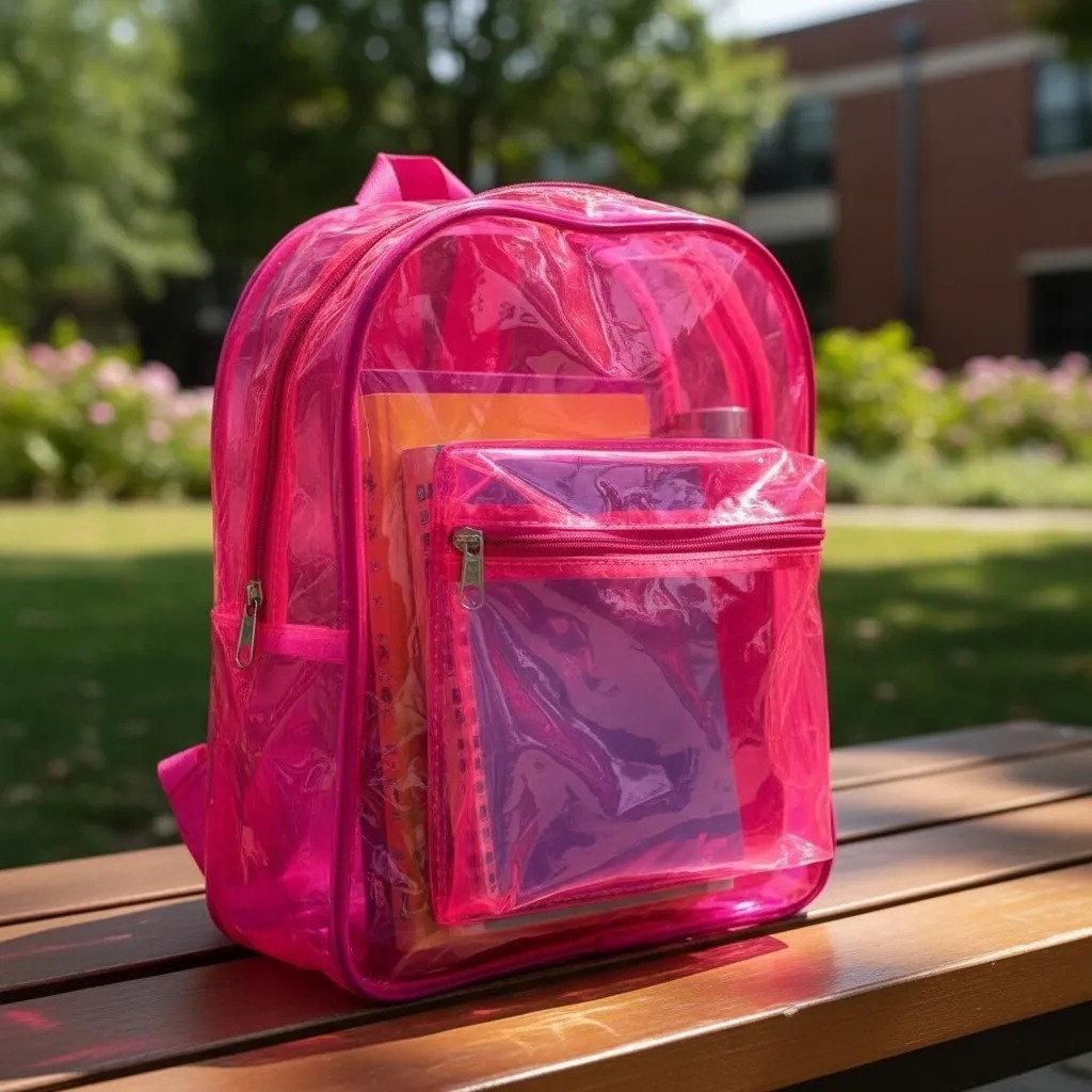 Mochila Costas Bolsa Transparente Neon Várias Cores Juvenil Adulto em Oferta na Shopee