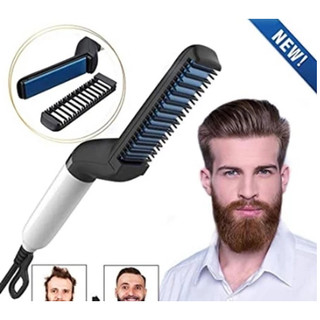 Chapinha modelador Pente Portatil para cabelo e barba masculino Pente Eletrico Escova Ali…