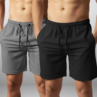 Kit 2 Bermuda Mauricinho Masculino Tactel Bermuda Lisa Masculina Shorts Elástico Para Homens em Oferta na Shopee