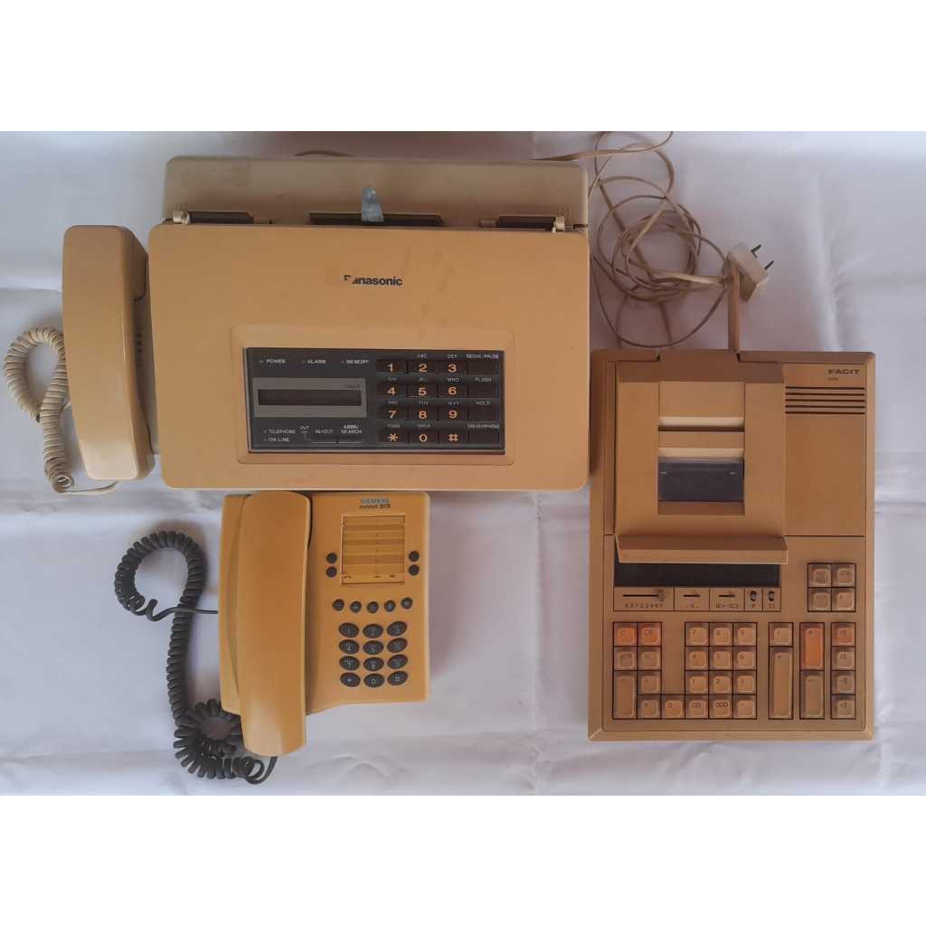 Aparelho fax Facit e Telefone fixo