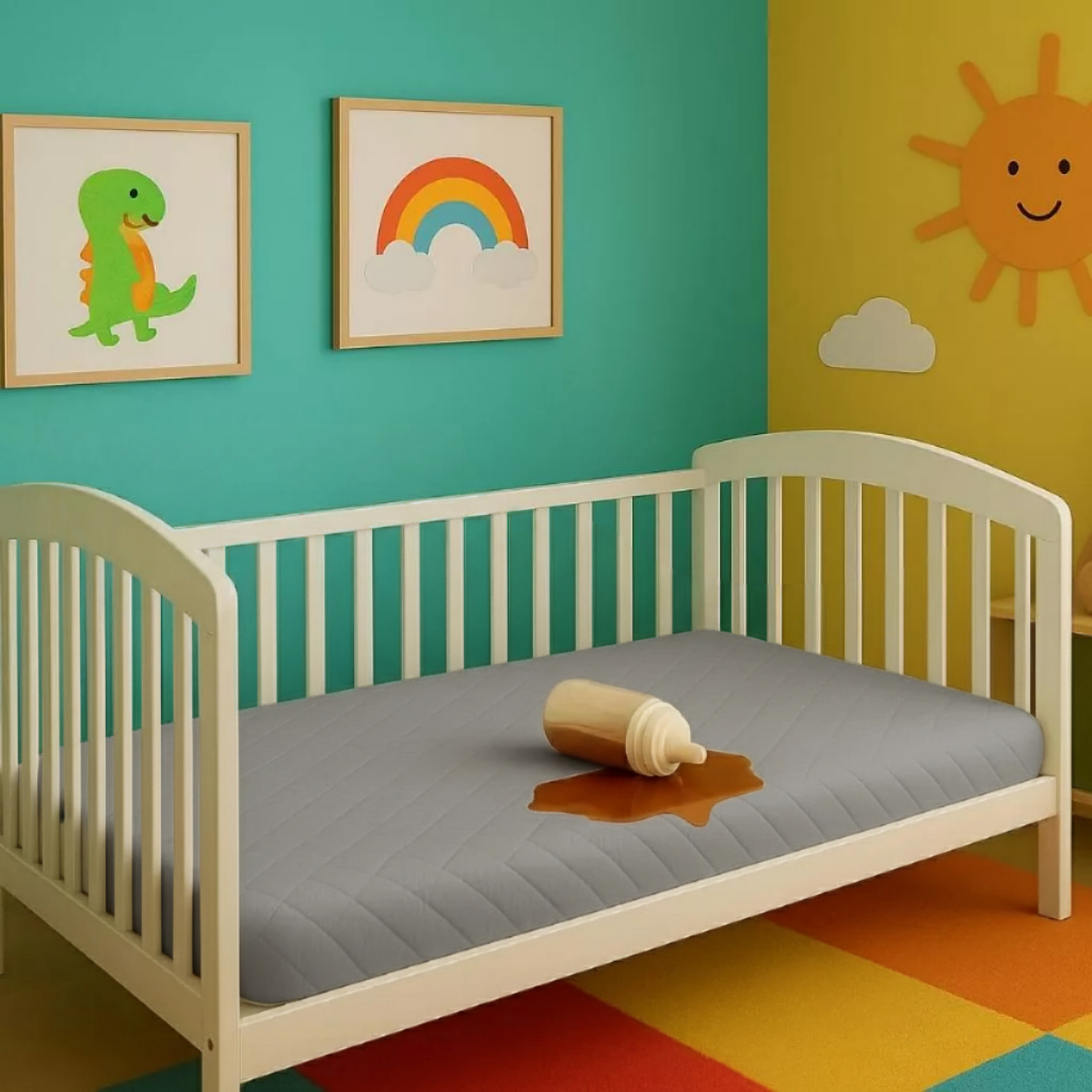 Capa Protetora Berço 100% Impermeável Unissex Infantil Matelado Para Quarto Criança Menino e Menina