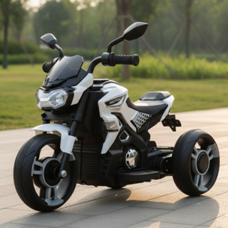 Mini Moto Elétrica Triciclo de Passeio Infantil 6V com Luzes e Pedal Elétrico em Oferta na Shopee